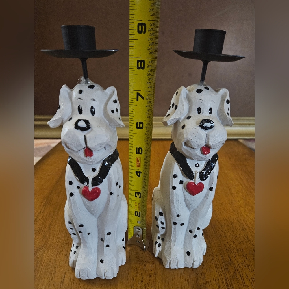 Dalmatian Dog Candle Holders - Black and White - Picture 9 of 9